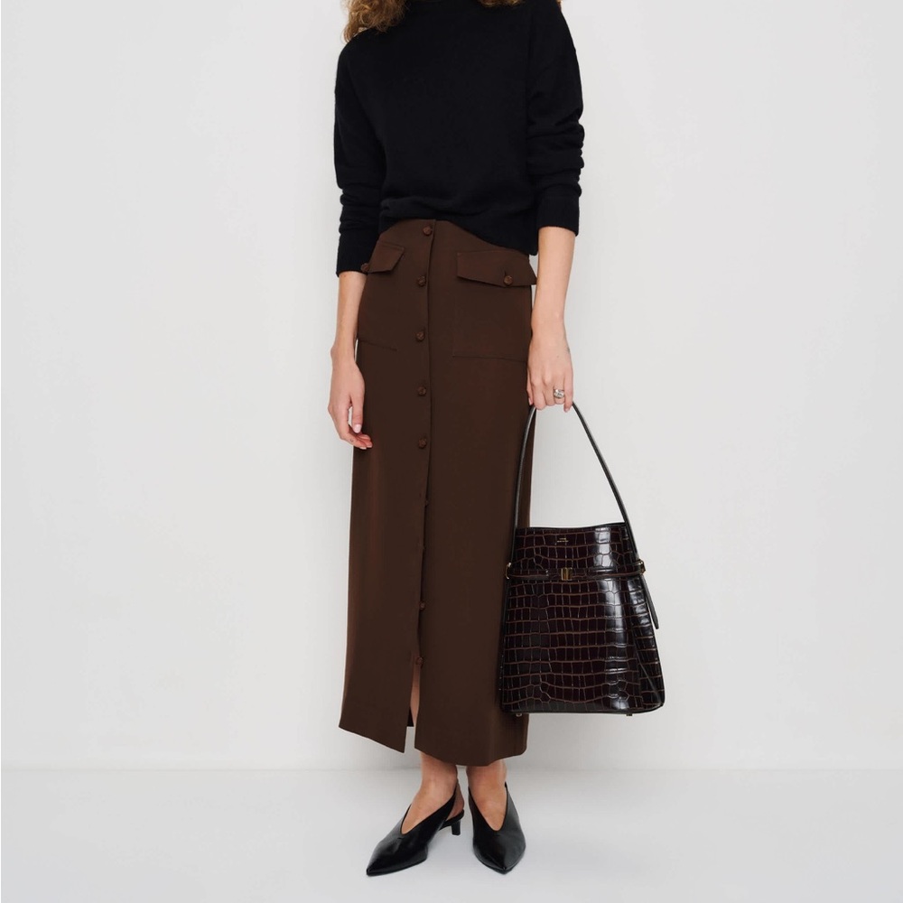 Reformation Britt Skirt Brown - Size 2